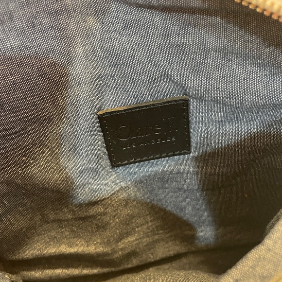 Clare V - Fanny Pack in Indigo & Cream Woven Racing Stripes - Picture 7 of 9